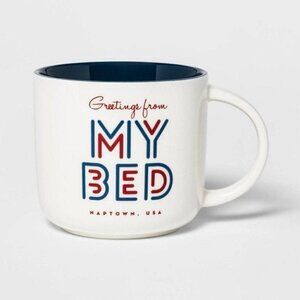 15oz Stoneware Greetings from My Bed Mug Cream